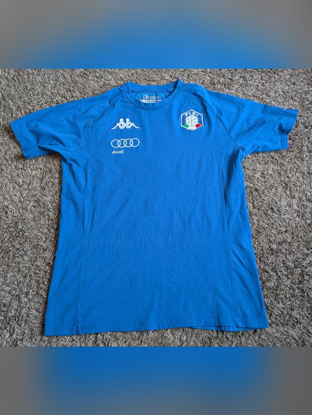 Kappa Fisi Equipment Italia Audi Blue Logo Shirt Men's XXL